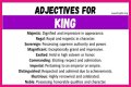 What words describe a king?